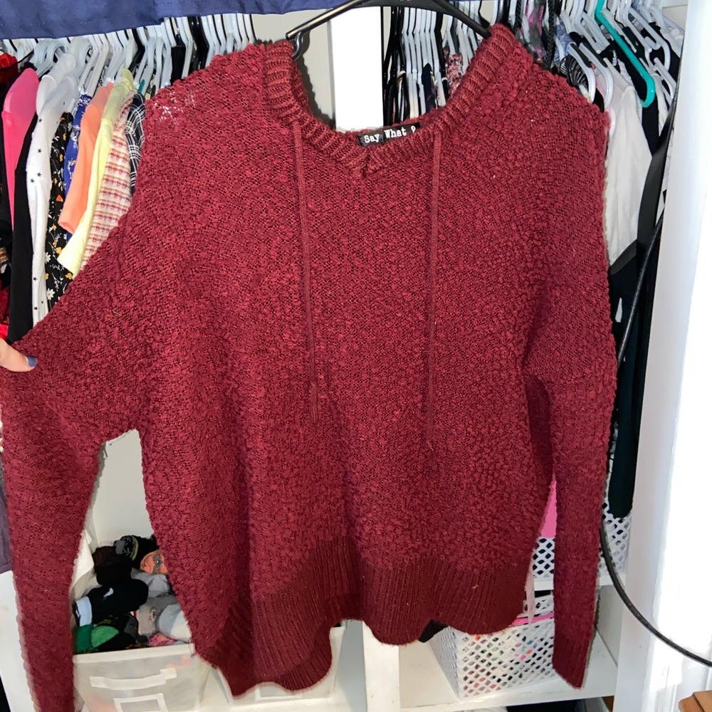 Maroon say what hoodie